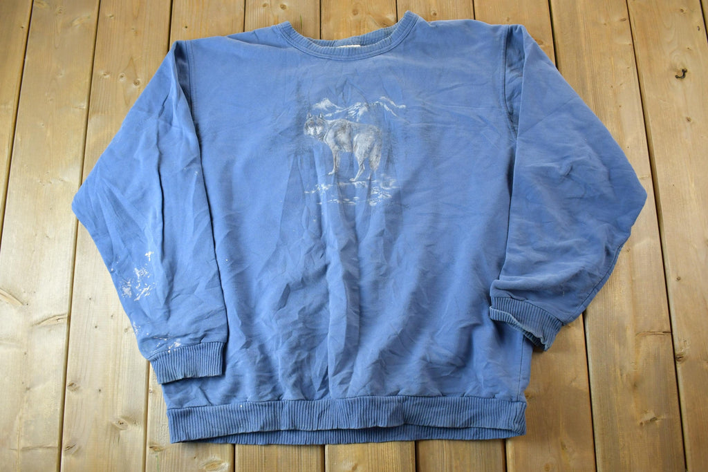 Vintage 1990s Northern Elements Lone Wolf Crewneck