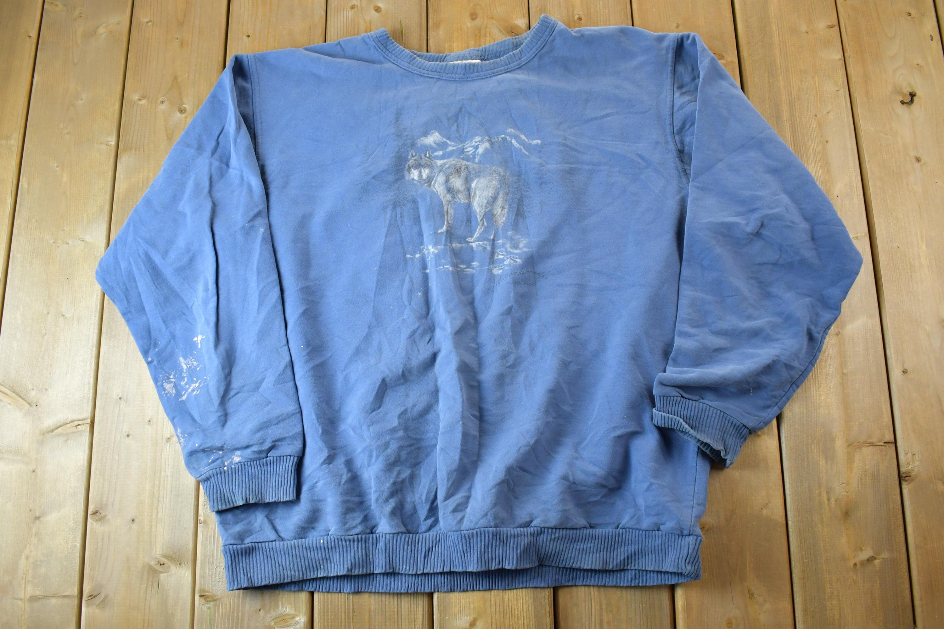 Vintage 1990s Northern Elements Lone Wolf Crewneck