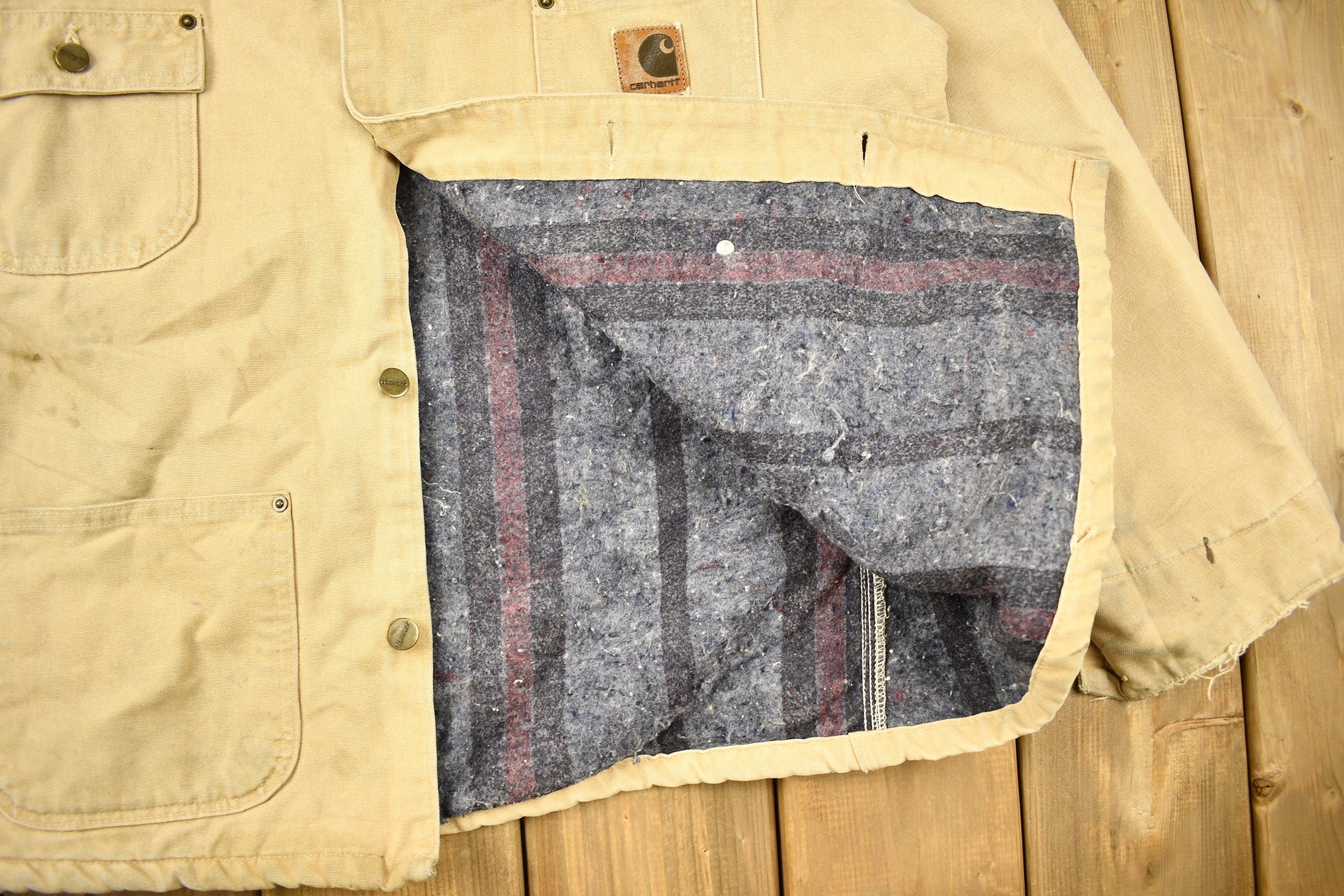 Vintage 1980s Tan Carhartt Chore Coat