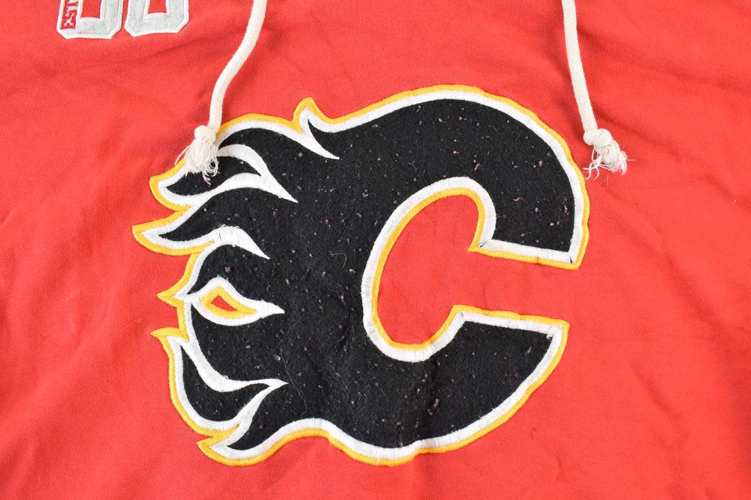 Vintage 1990s Calgary Flames Old Time Hockey Hoodie Crewneck Sweatshirt