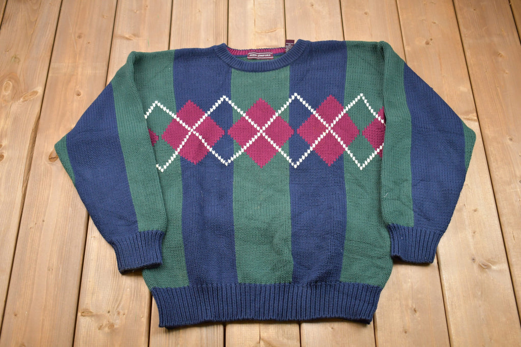 Vintage 1990s John Ashford Striped Knitted Sweater