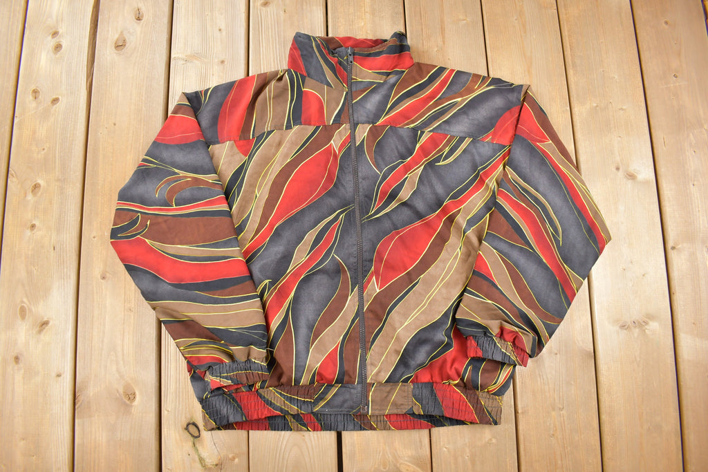Vintage 1990s Kaktus Abstract Pattern Windbreaker Jacket