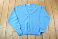 Vintage 1970s Brent Knit Perfect Mild Distress Cardigan Sweater Made In USA