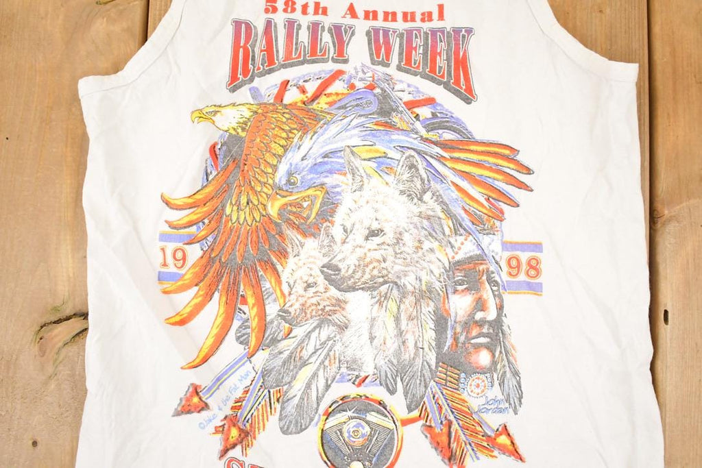 Vintage 1999 Tennessee River Sturgis Rally Week Motorcycle Tank Top Men's M