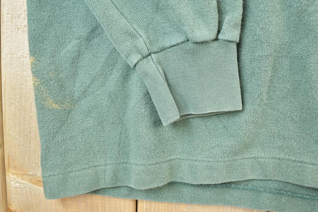 Vintage 1990s Polo By Ralph Lauren Green Quarter Button Up Shirt