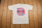 Vintage 1980s Gilmore Foyt Indie Car Racing Graphic T Shirt