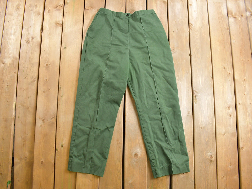 Vintage 1970s Military Style Pleated Trousers Size 30 - 34 x 29