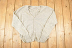 Vintage 1990s Tan Knit Cardigan Sweater Women's L