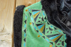 Vintage 1990s Bob Mackie Leather Knit Zip Up Vest