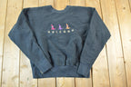 Vintage 1990s Arizona Wolves Crewneck Sweatshirt Made In USA Mens M