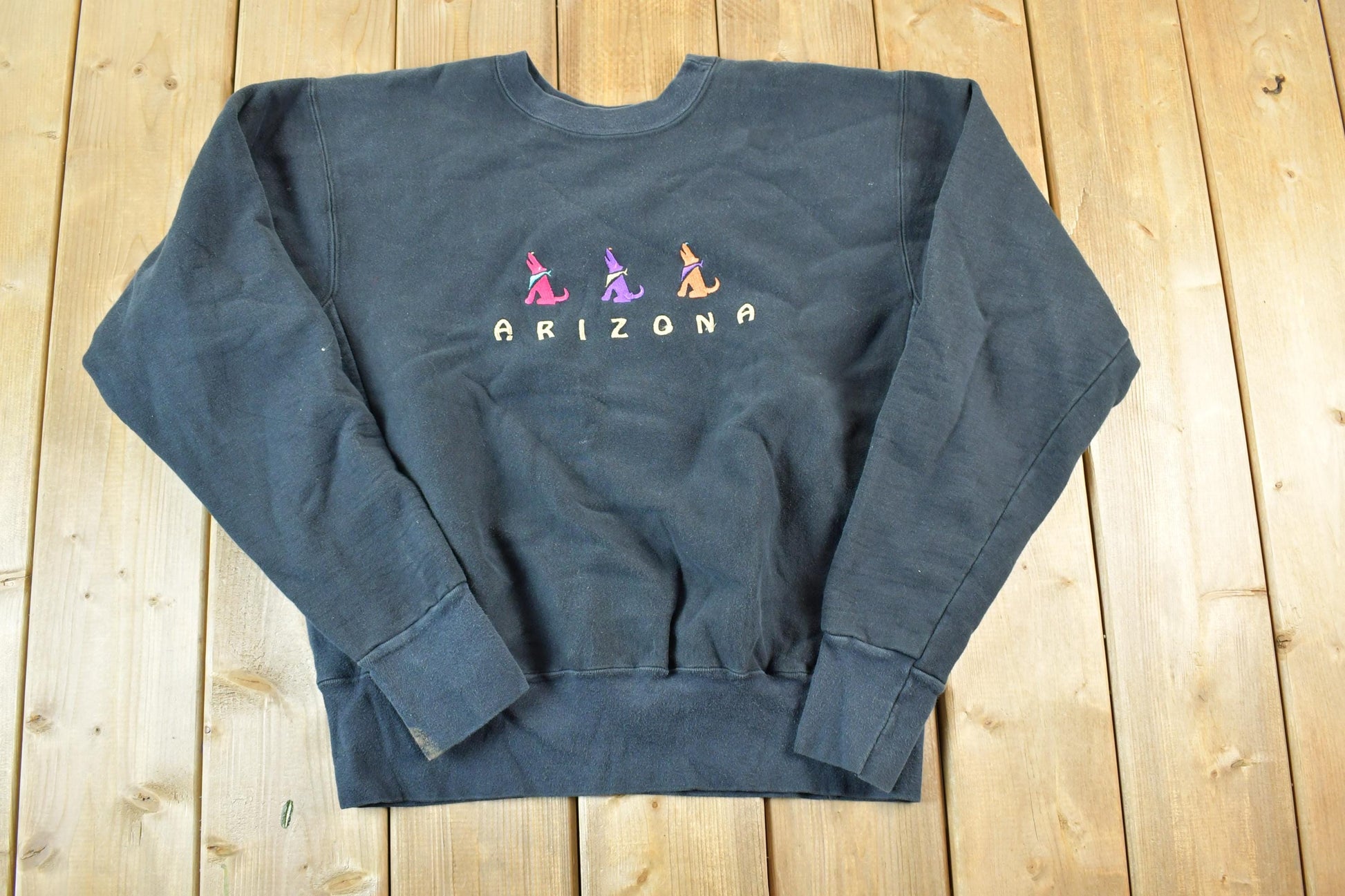 Vintage 1990s Arizona Wolves Crewneck Sweatshirt Made In USA Mens M / 90s Souvenir Crewneck / Vintage Souvenir Crewneck / Streetwear