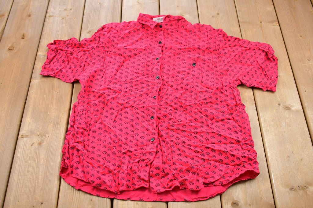 Vintage 1990s Oh Mamma All Over Print Short Sleeve Shirt / Graphic / 80s / 90s / Streetwear / Retro Style / AOP Shirt / 90s Shirt