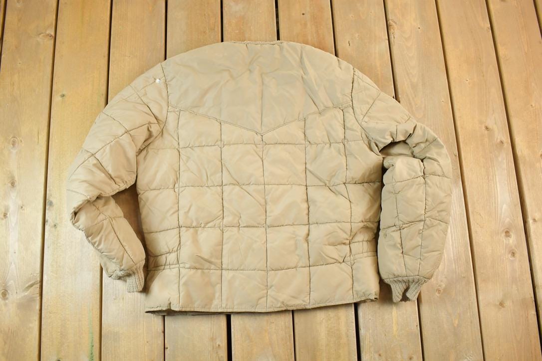 Vintage 1970s Walls Blizzard Pruf Tan Work Jacket Made In USA