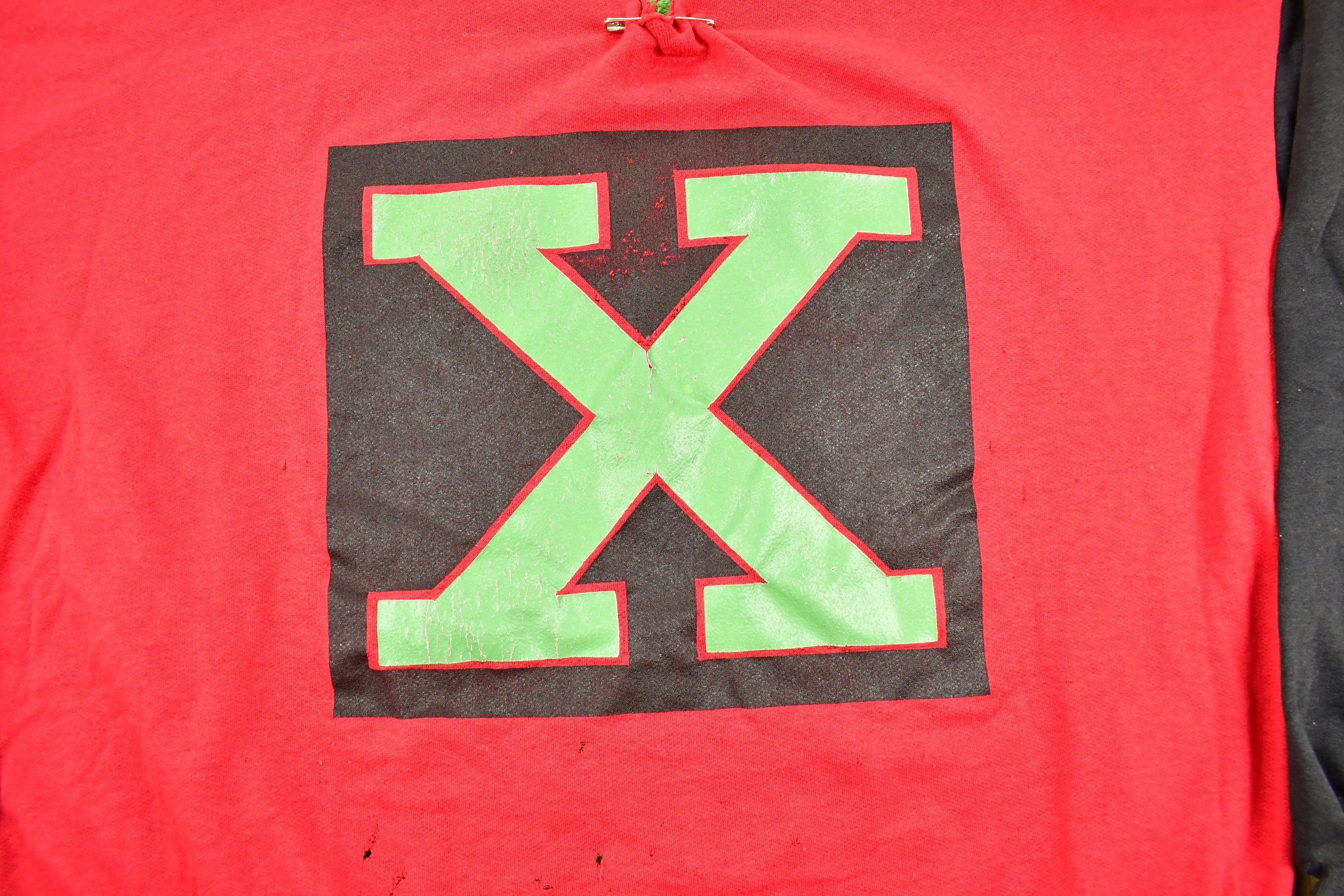 Vintage 1990s Malcom X "X" Color Block Hoodie