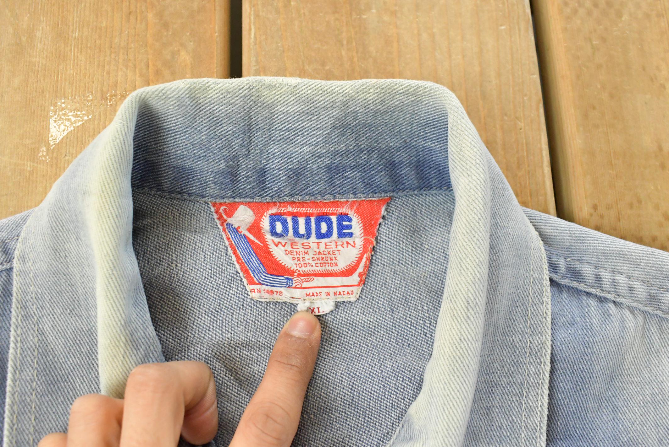 Vintage 1980s Dude Western Faded Jacket Men's M