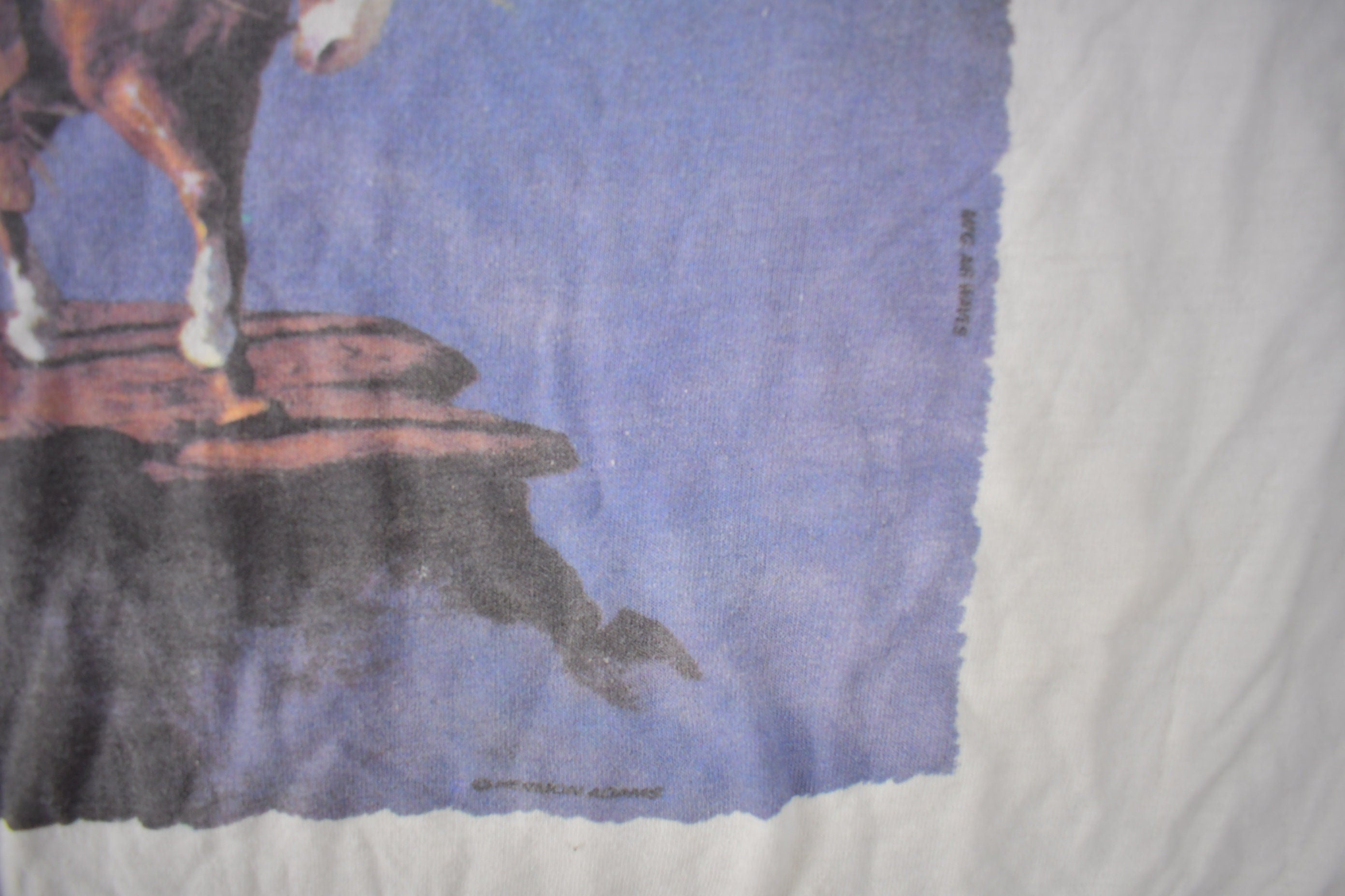 Vintage 1980s Native American Single Stitch Graphic T Shirt Made In USA
