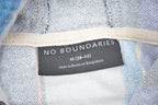 Vintage 1990s No Boundaries Hooded Pullover Striped Quarter Button Hoodie
