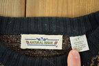 Vintage 1990s Natural Issue Knit Abstract Pattern Crewneck Sweater