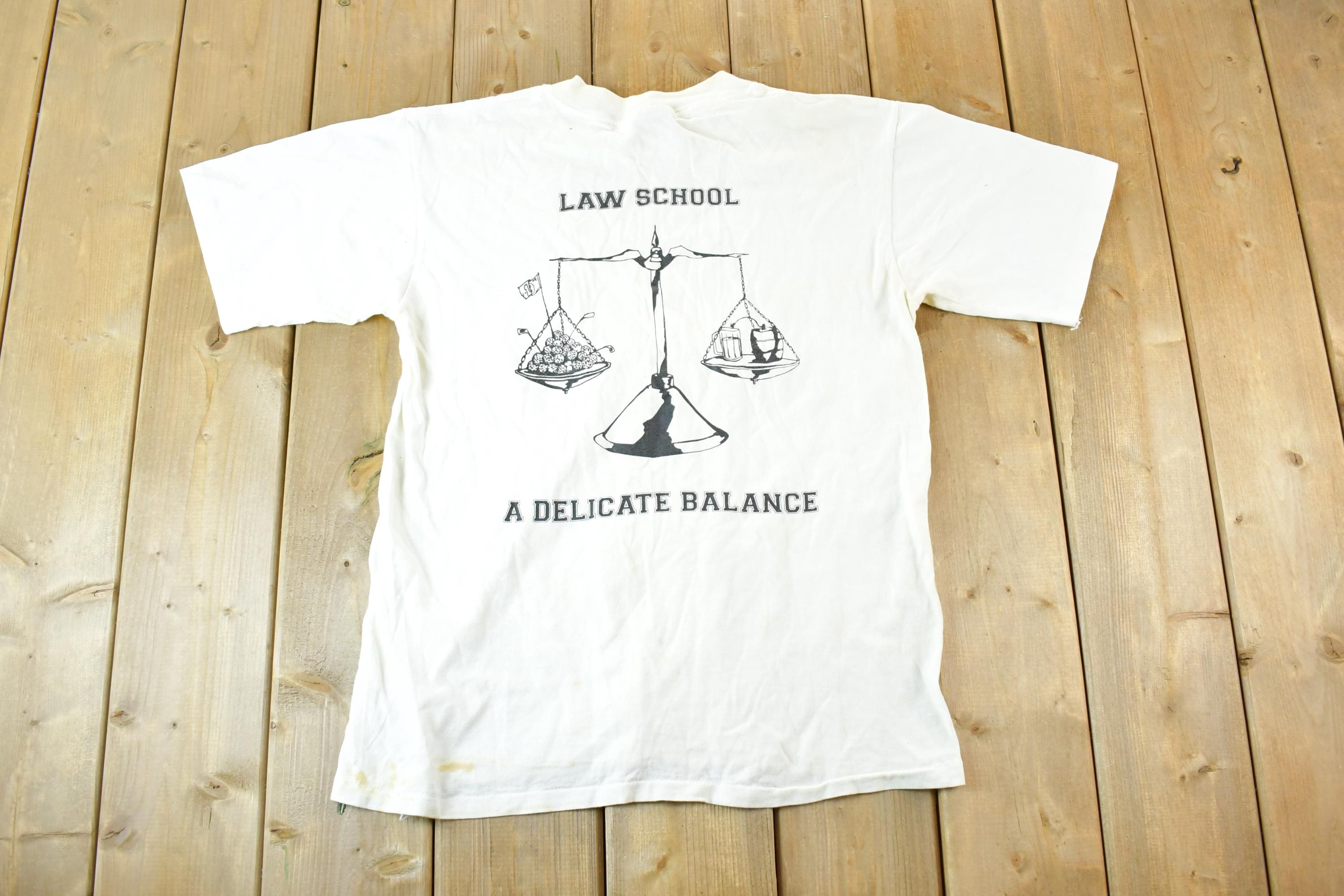 Vintage 1990s St John's Law A Delicate Balance Souvenir T-Shirt Men's L