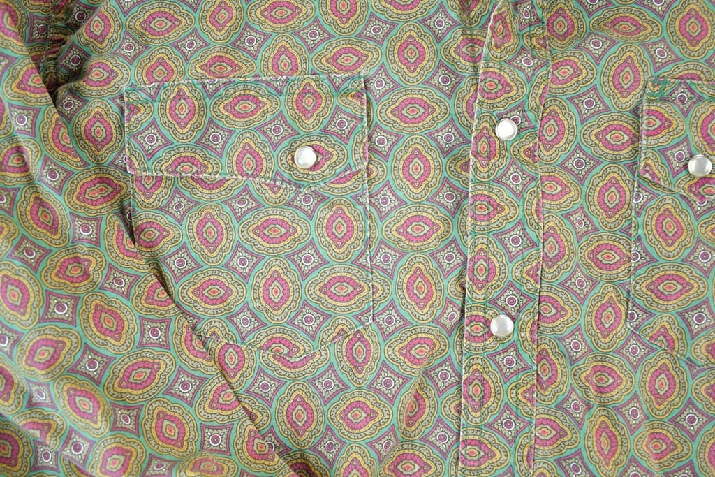 Vintage 1990s Wrangler Wrancher Button Up Western Style Cowboy Shirt