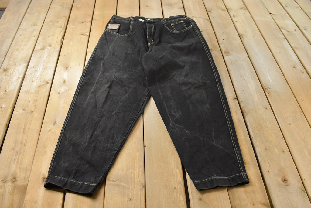 Vintage Y2K Paco Baggy Denim Jeans Men's 34 x 32 / American Vintage Jeans / Sun Faded / Streetwear / Vintage Pants / Plated / Black Jeans