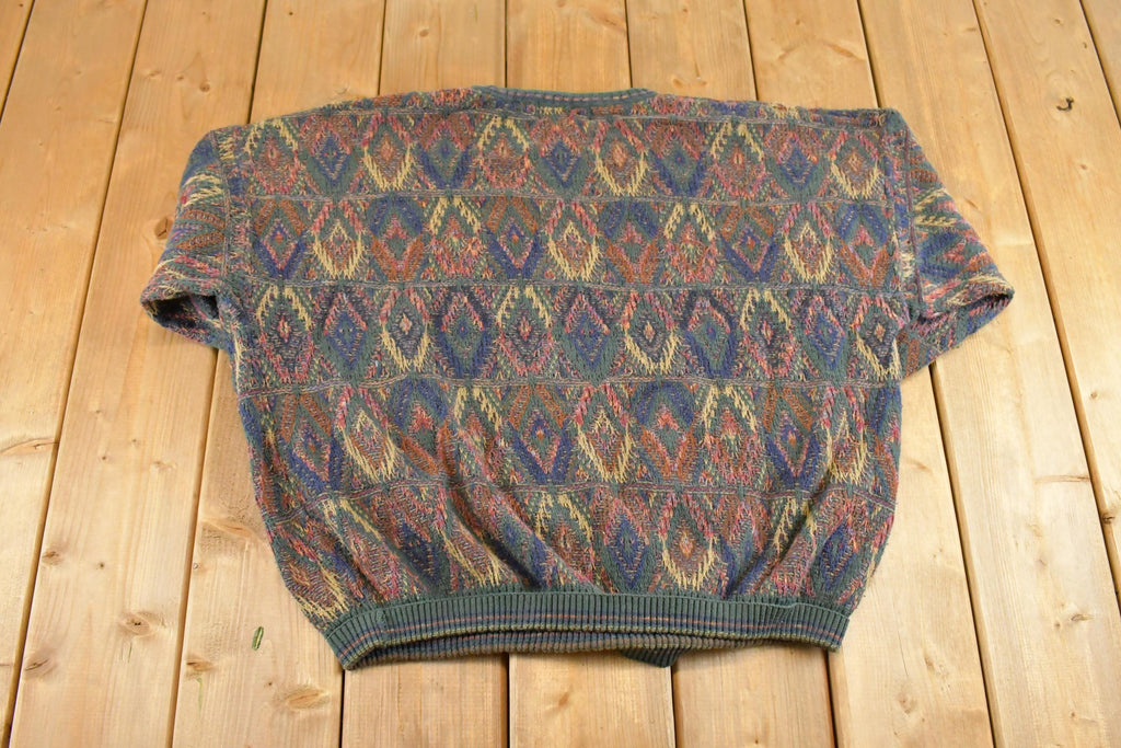 Vintage 1990s Croft And Barrow Knit Crewneck Sweater Mens XL /