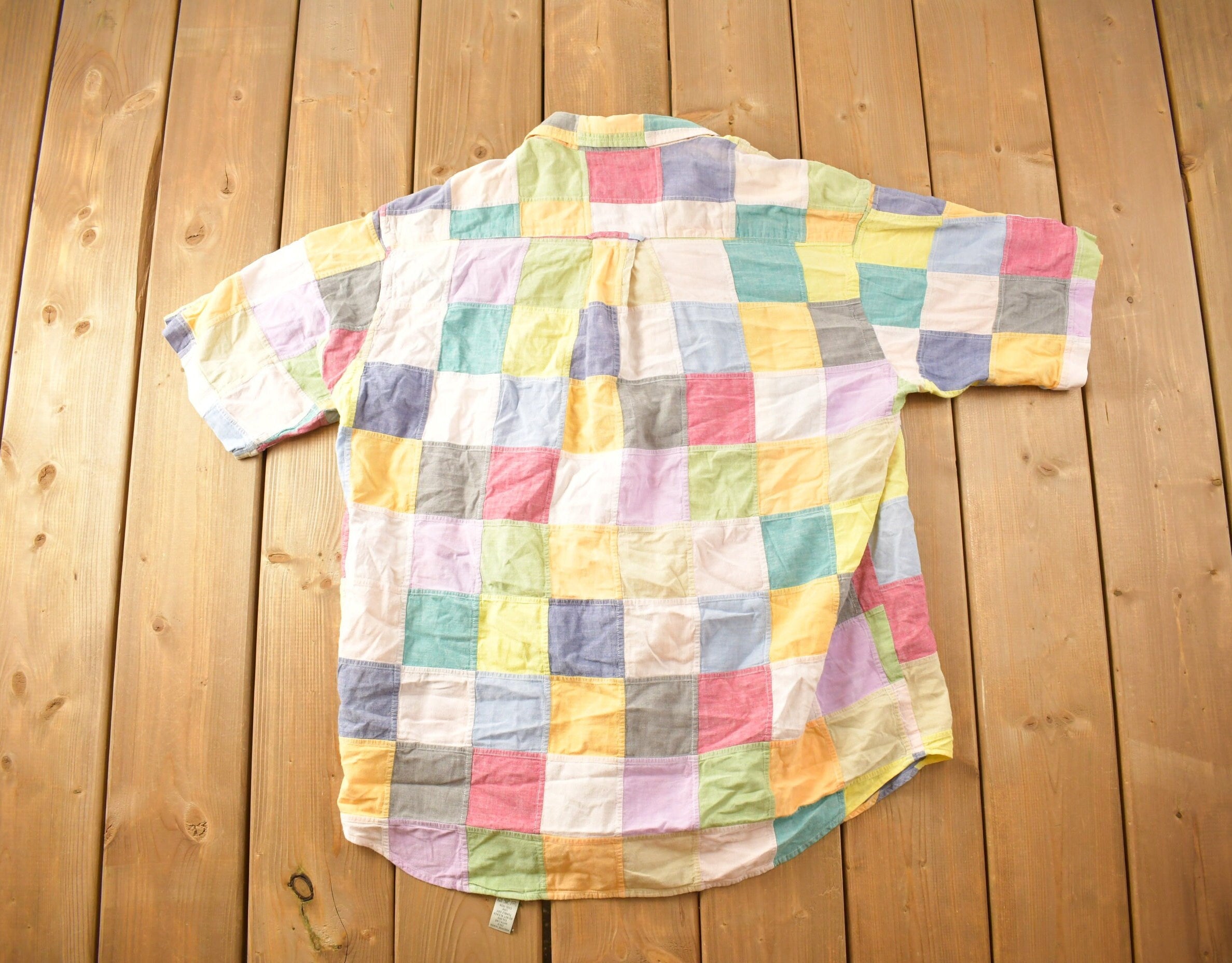 Vintage 1990s Orvis Colorful Checkered Button Up Shirt