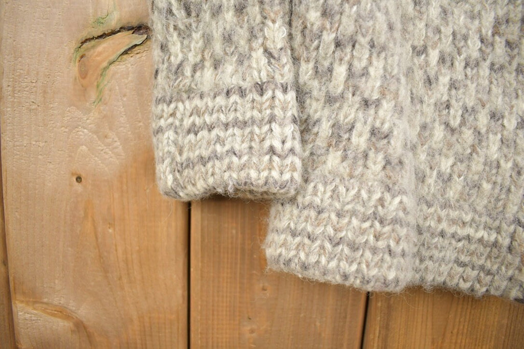 Vintage 1980s Wool Knit Button Up Sweater