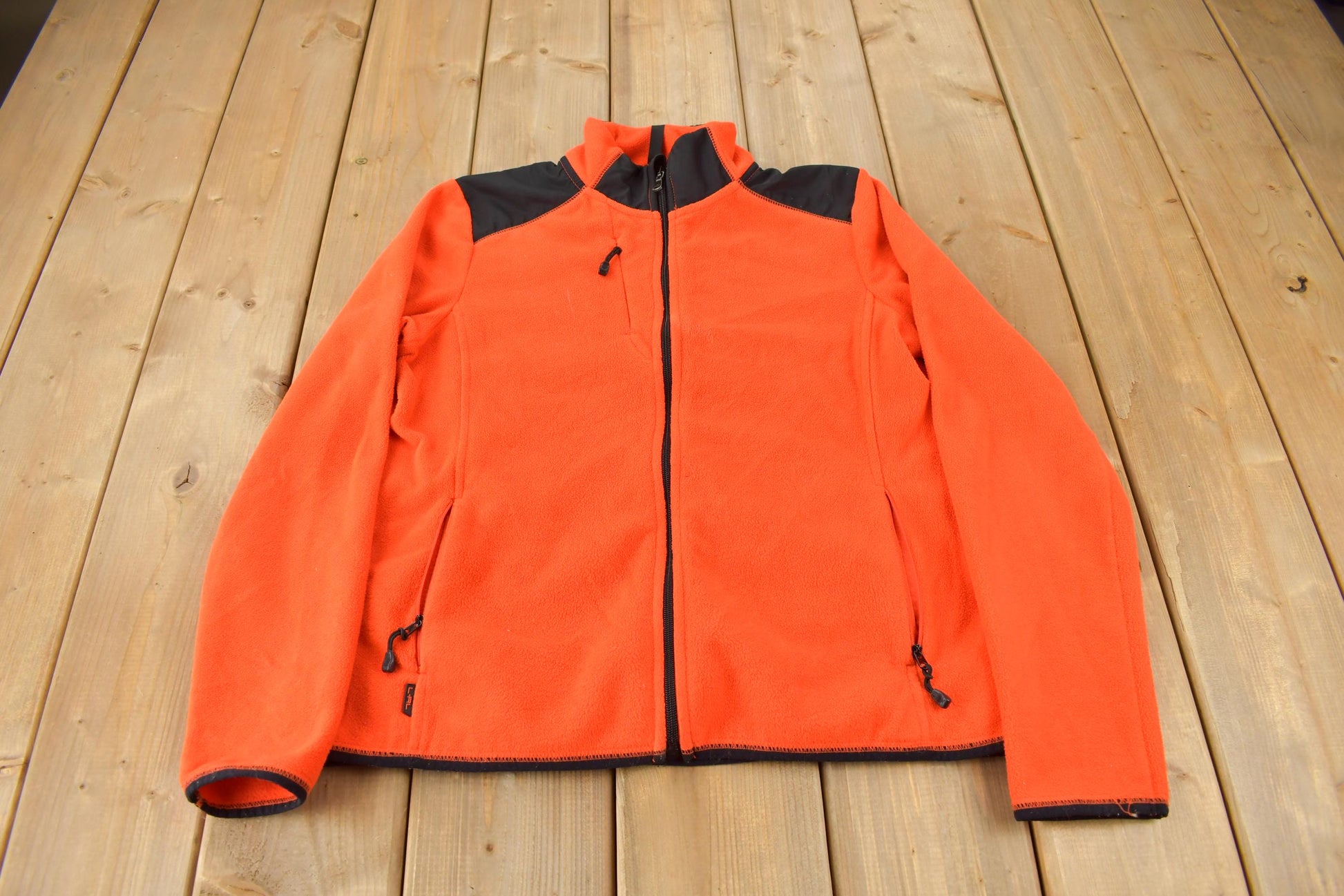 Vintage 1990s Lauren Ralph Lauren Omen's Orange Fleece Sweater