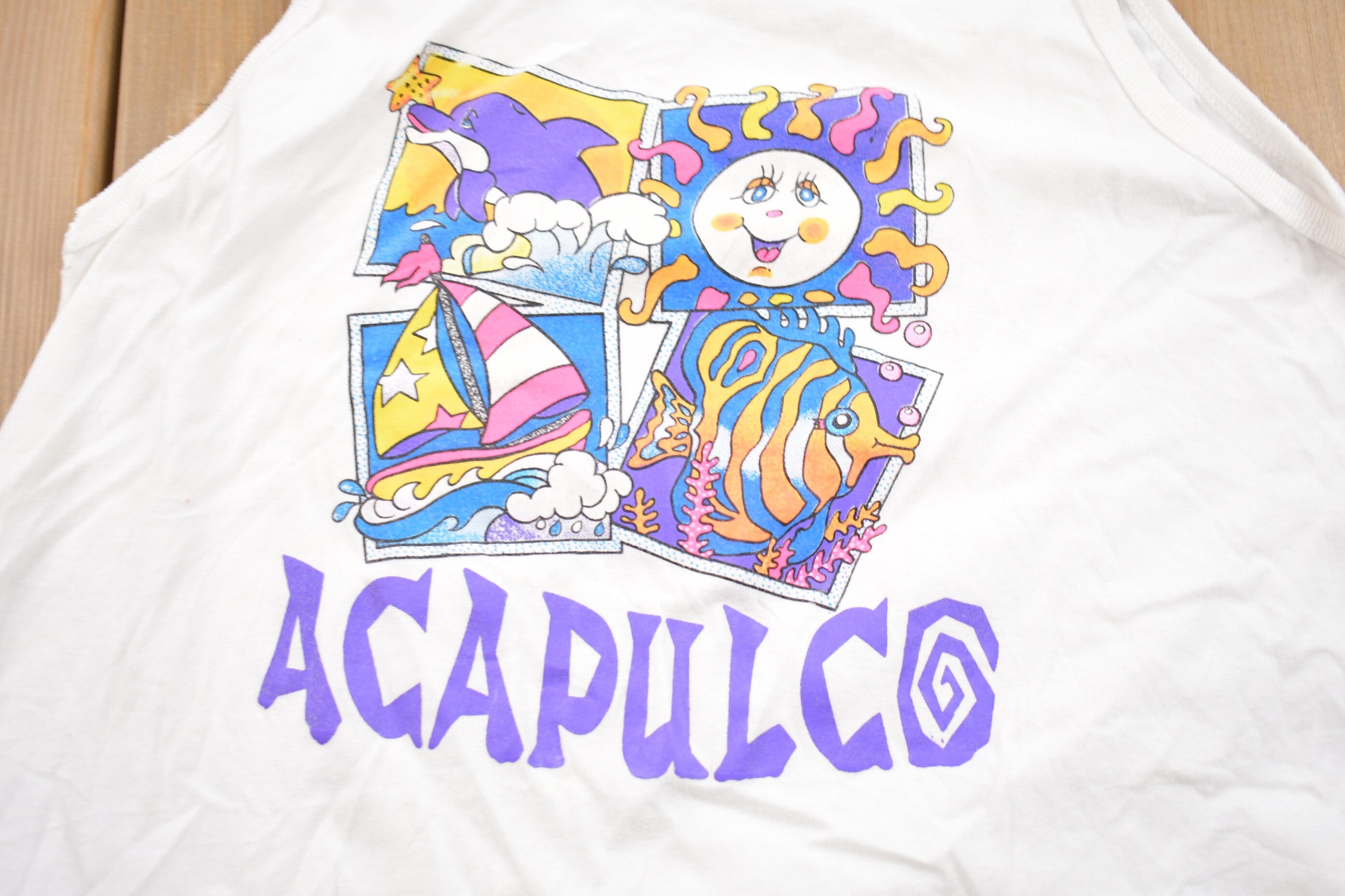 Vintage 1990s Acapulco Graphic Tank Top