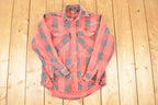 Vintage 1990s Osh Kosh Plaid Western Style Button Up Shirt Men's M