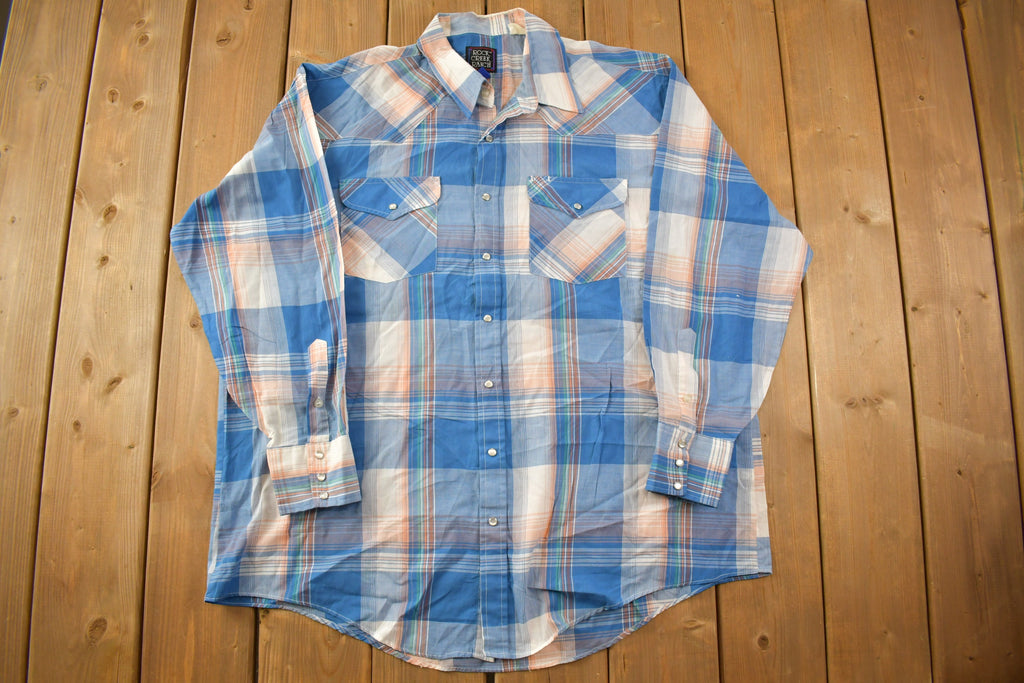 Vintage 1990s Plaid Rock Creek Ranch Button Up Shirt