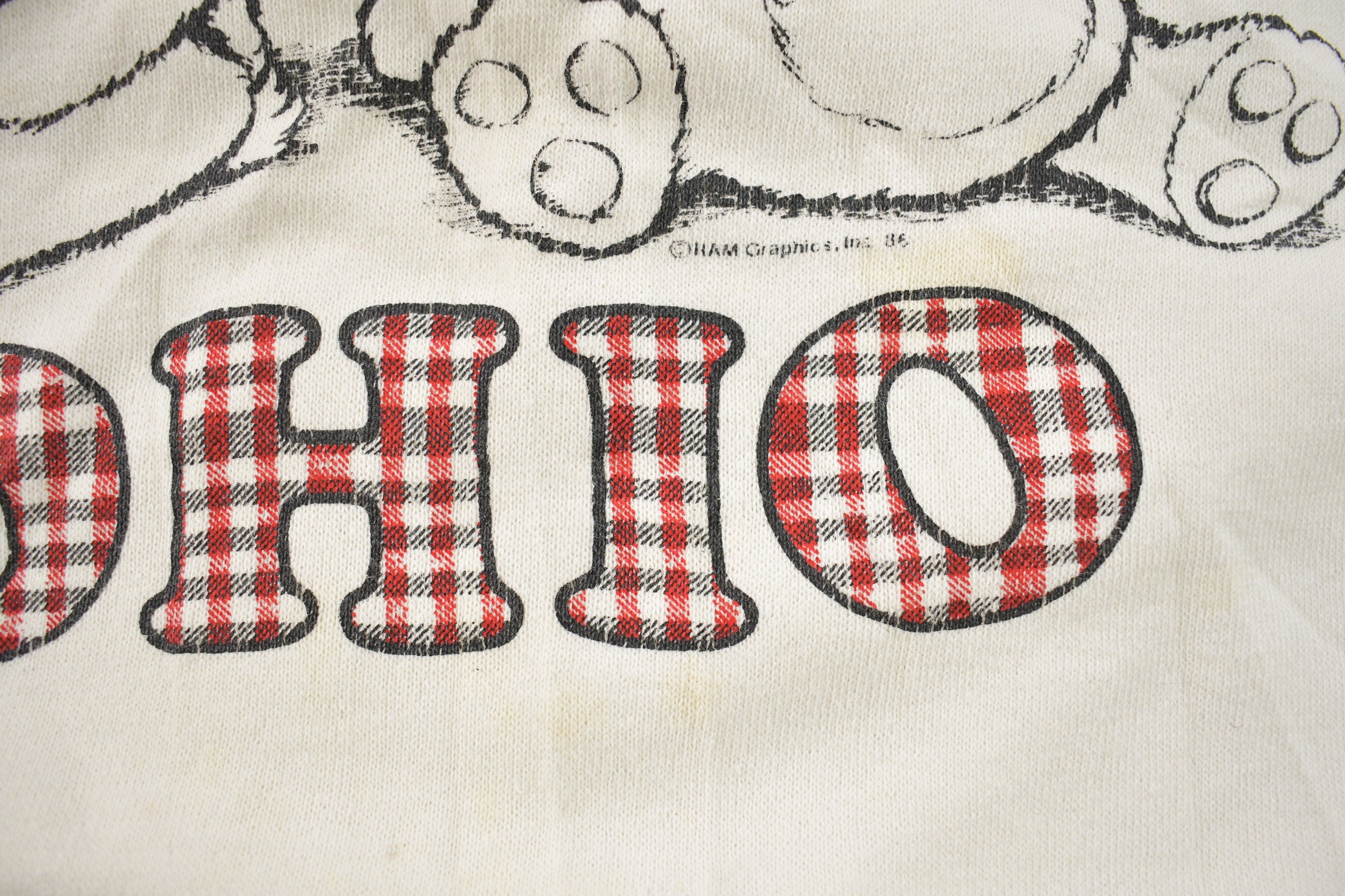Vintage 1990s Ohio Teddy Bear Crewneck Sweatshirt