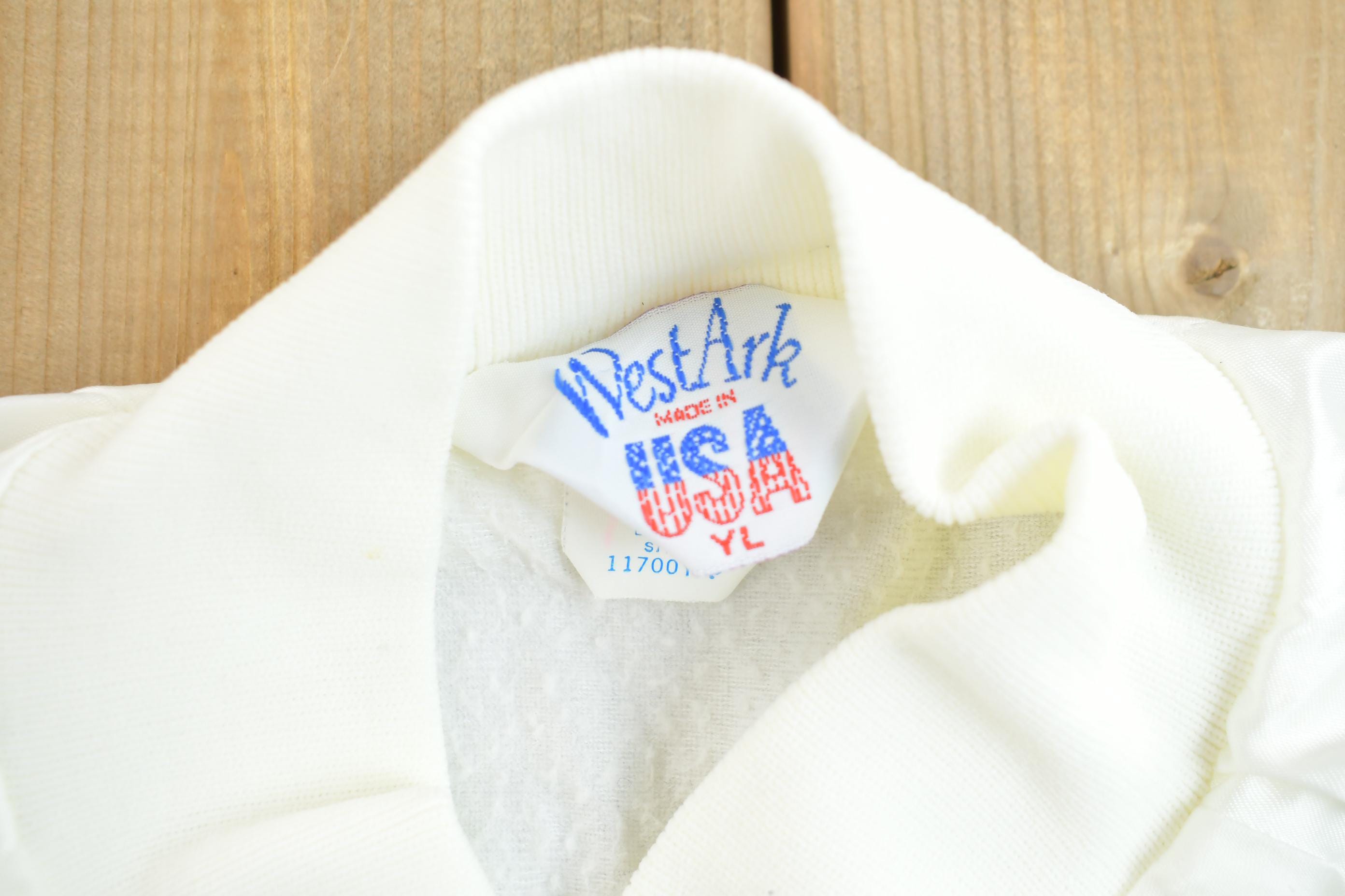 Vintage 1980s West Ark Satin Bomber Jacket