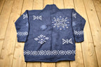 Vintage 1990s Heavy Weight Snowflake Pattern Knitted Sweater