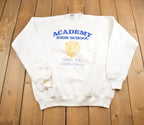 Vintage 1992 Academy Highschool Erie PA Souvenir Travel Crewneck Sweatshirt Made In USA
