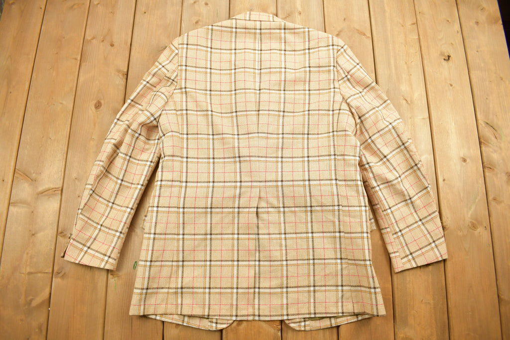 Vintage 1990s Plaid Button Up Blazer Jacket
