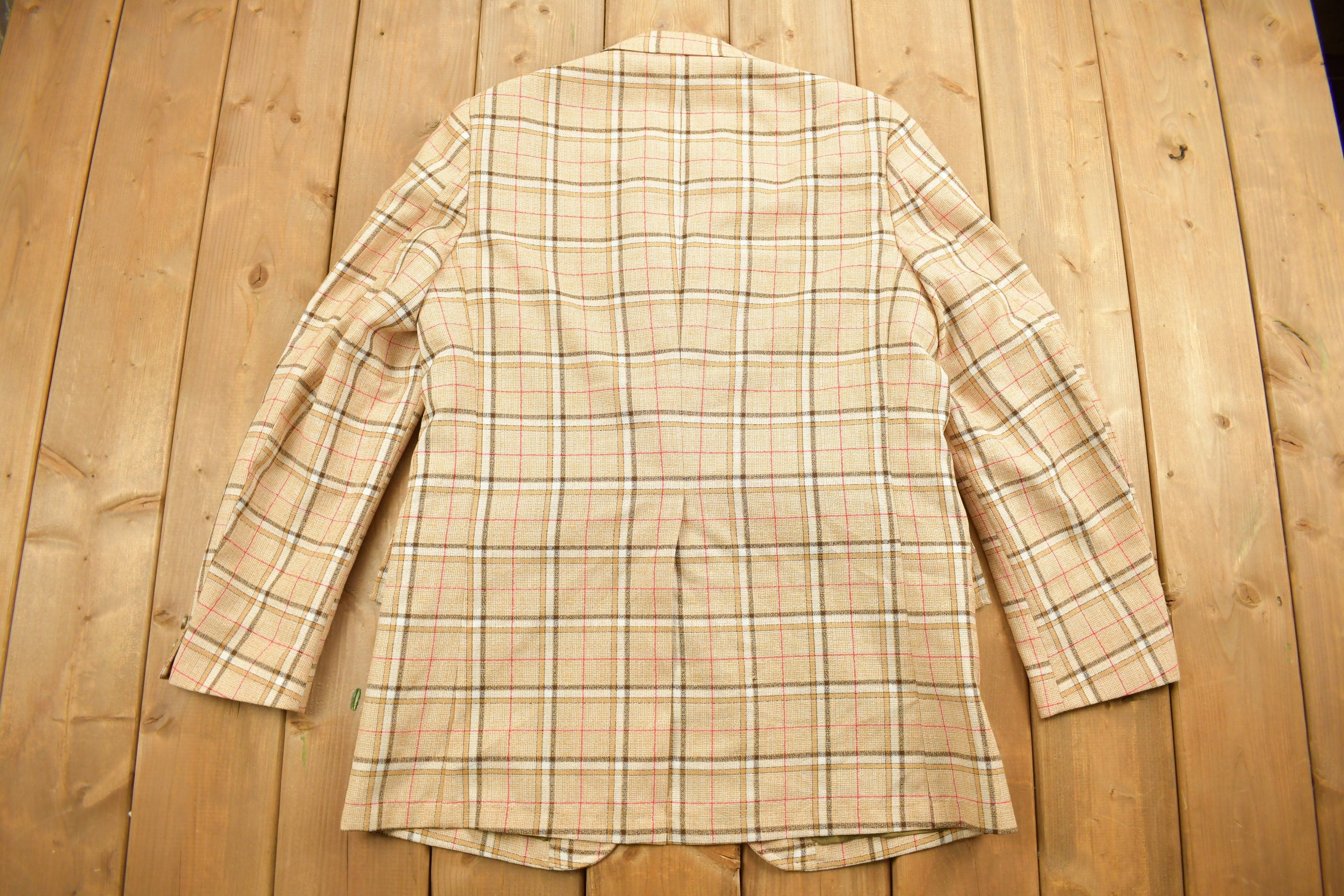 Vintage 1990s Plaid Button Up Blazer Jacket