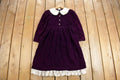 Vintage 1980s Purple Velvet Dress