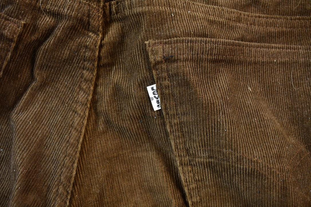 Vintage 1980s Levis White Tab 517 Denim Corduroy Pants Size 32 x 29