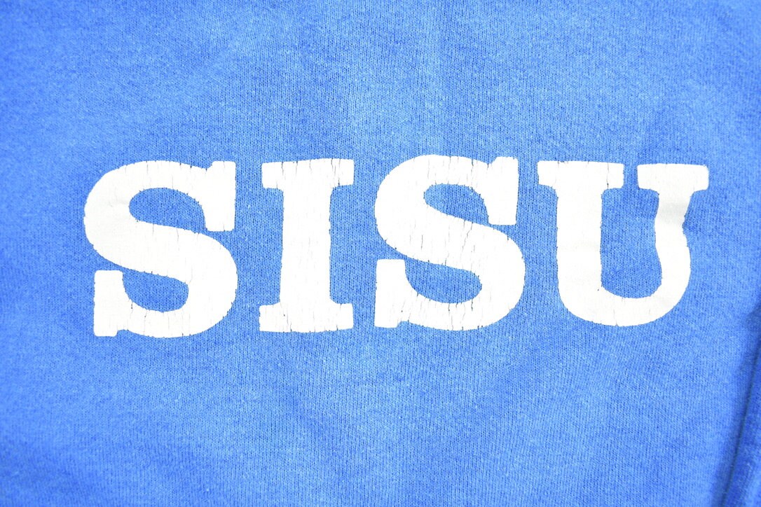 Vintage 1990s Blue Sisu Graphic Crewneck Sweatshirt
