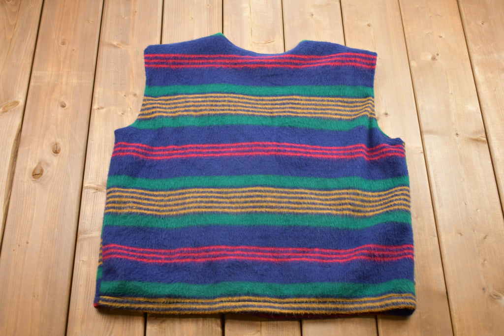 Vintage 1990s Quack Quack Striped Knitted Sweater Vest