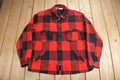 Vintage 1980s Woolrich Wool Buffalo Plaid Button Up Shacket