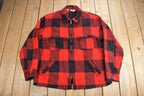 Vintage 1980s Woolrich Wool Buffalo Plaid Button Up Shacket