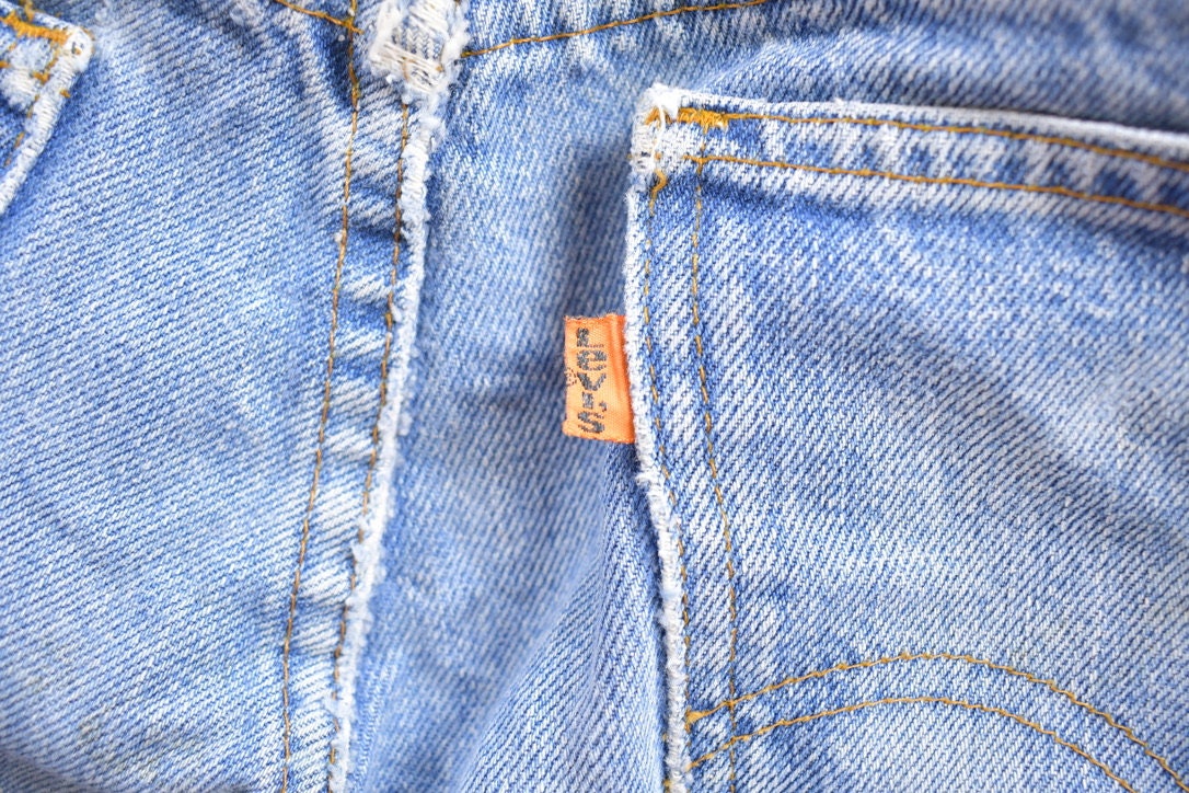 Vintage 1990s Levi's Orange Tab Jeans Size 34 x 31.5