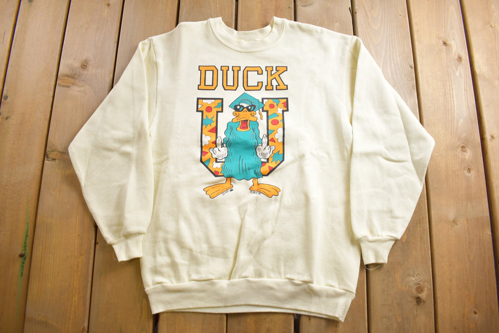 Vintage 1988 Duck U Parody Crewneck Sweatshirt