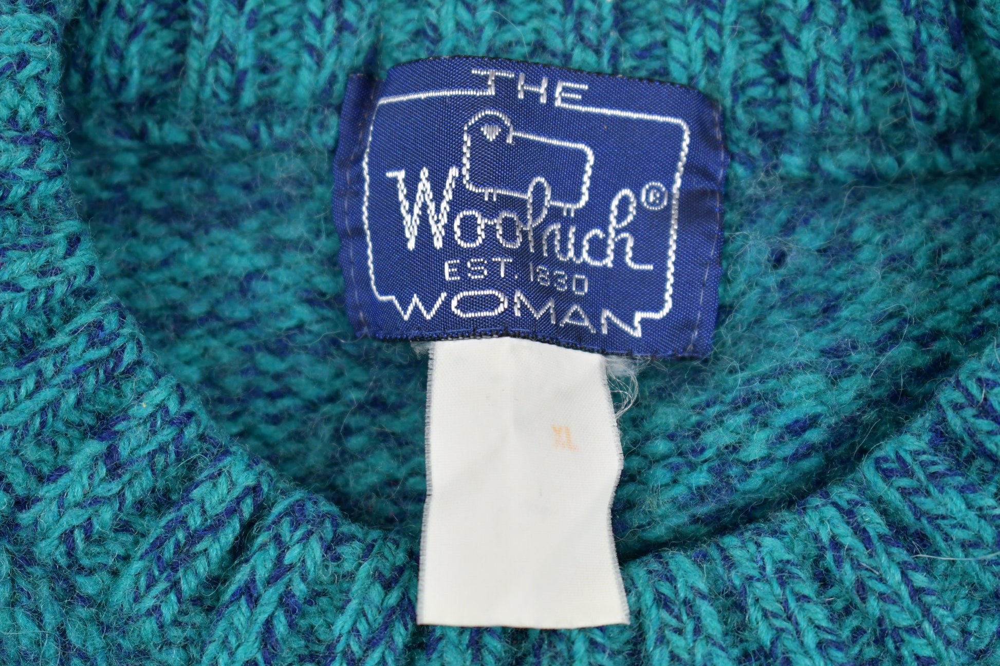 Vintage 1980s Woolrich Knitted Wool Crewneck Sweater / Vintage 90s Crewneck / Blue / 80s Woolrich / 90s Woolrich / Solid Knit