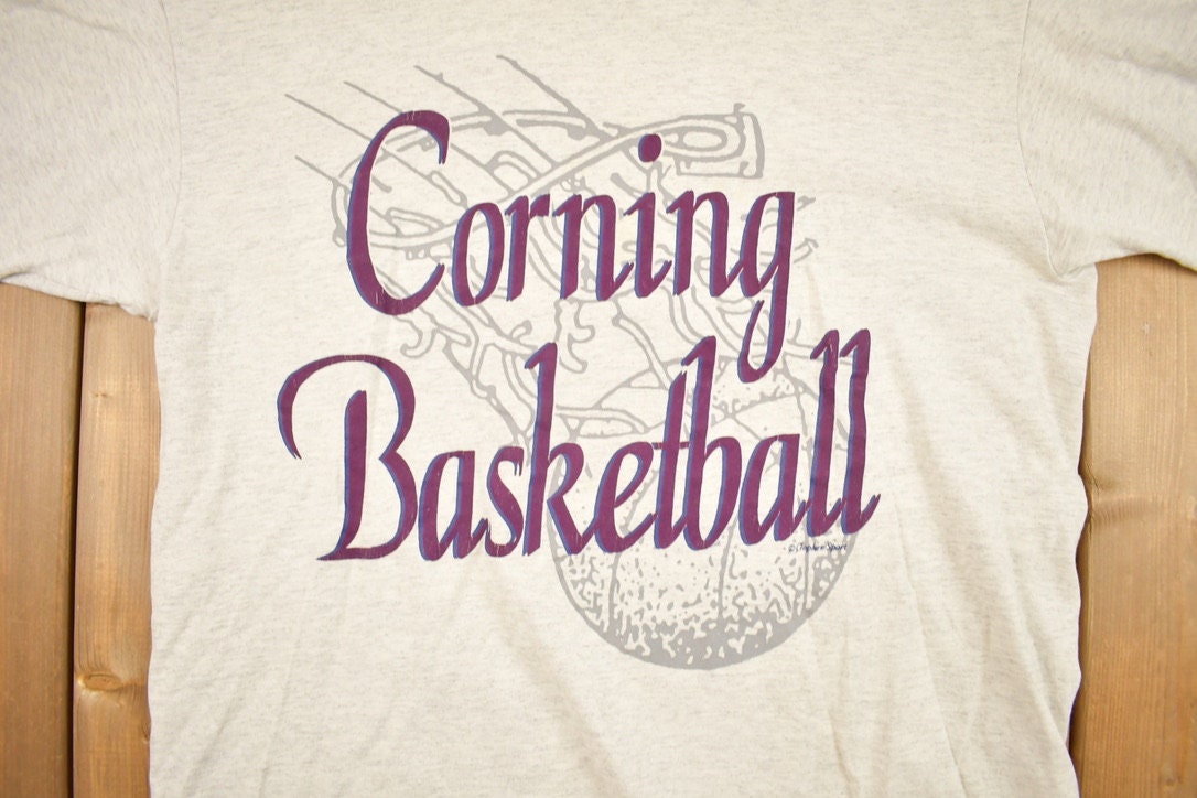 Vintage 1990s Corning Basketball Gopher Sport Graphic T Shirt