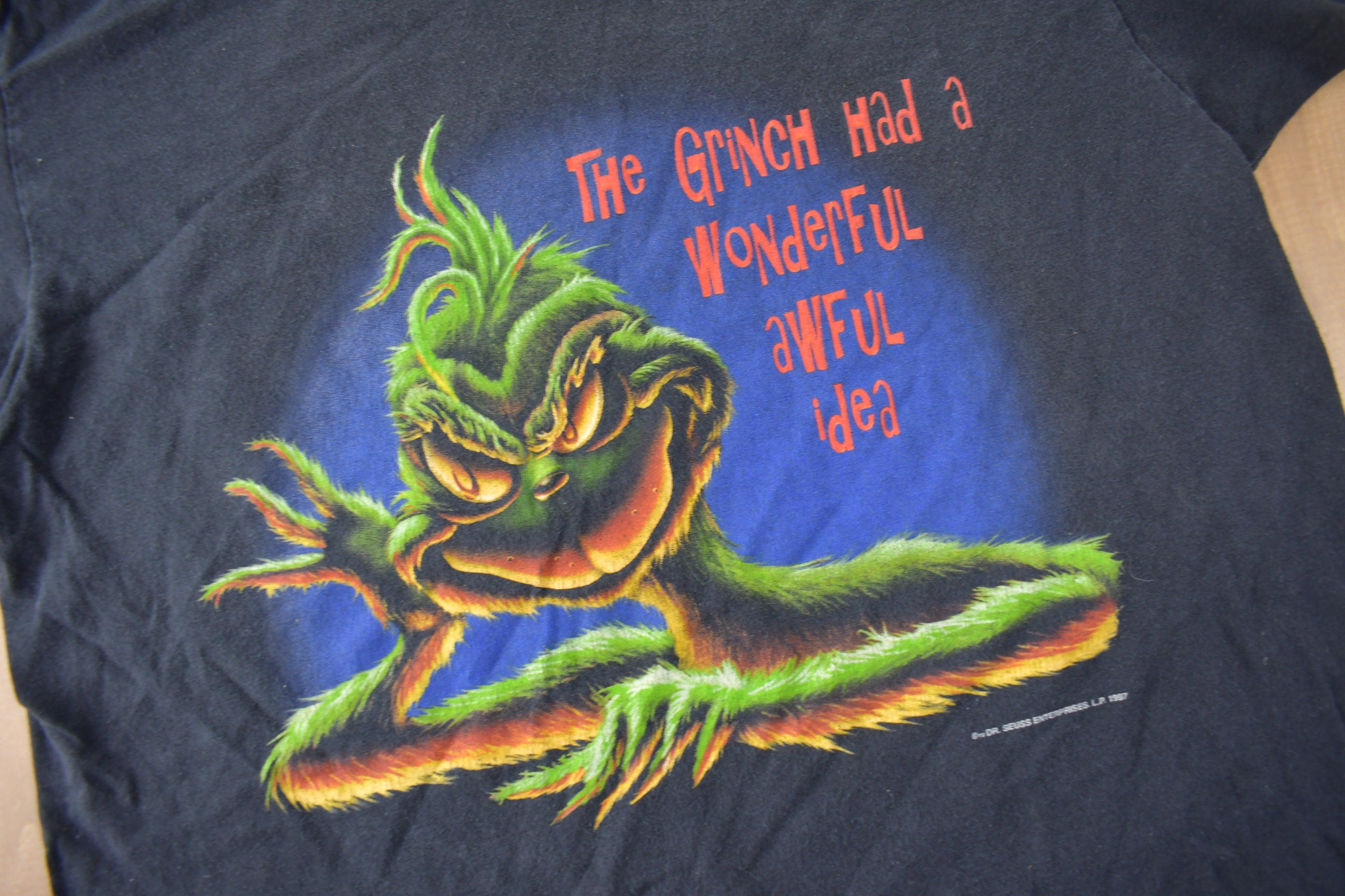 Vintage 1997 Dr Seuss The Grinch Single Stitch Graphic T Shirt Made In USA Size L