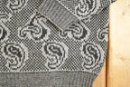 Vintage 1990s Paisley AOP Knit Crewneck Sweater Womens M / 90's Abstract Pattern 3D Knitted Sweatshirt
